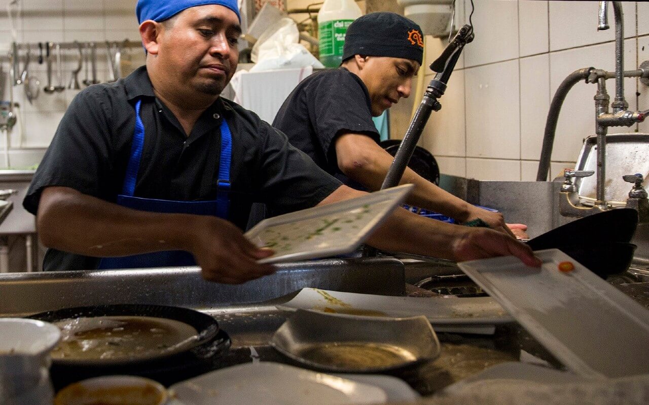 Dishwashers in Restaurant